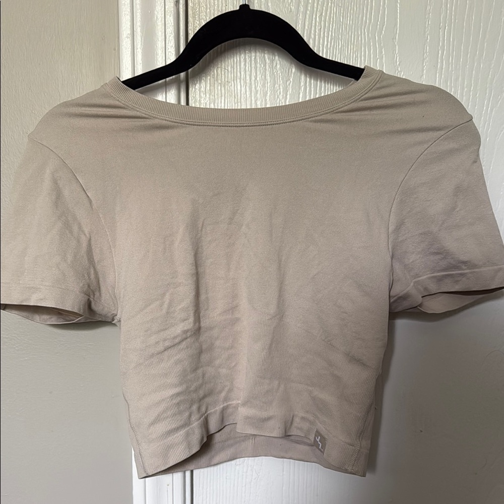 Women's Beige Crop Top
